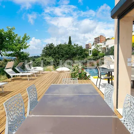 Vue Mer, Piscine & A 6min * Cagnes-sur-Mer